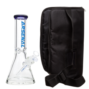 12" 9mm Arsenal Colored Rim Bong w/ Bag - NB-1209-CRGB